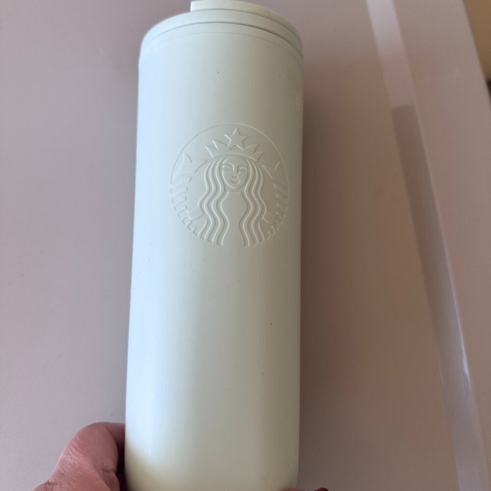 STARBUCKS 2023 Matte Mint Light Green Core Triangle Water bottle